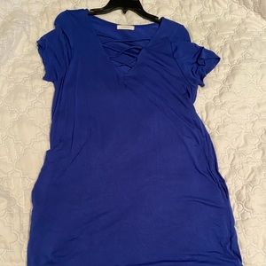 Blue shift dress